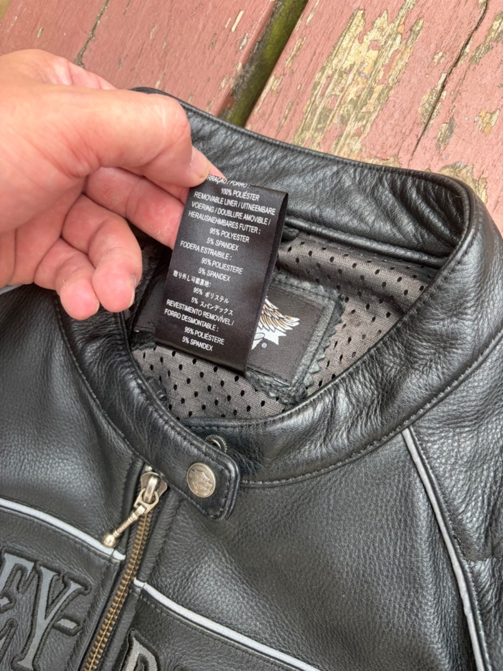 Vintage Harley Davidson Jacket Black Women's Meidum Leather 2008 Full Zip Biker - Picture 5 of 12